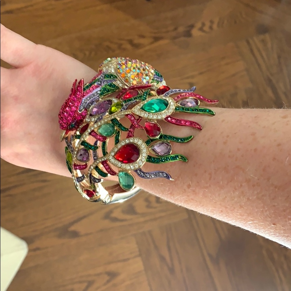 Peacock Rhinestone Bracelet - Picture 2 of 3
